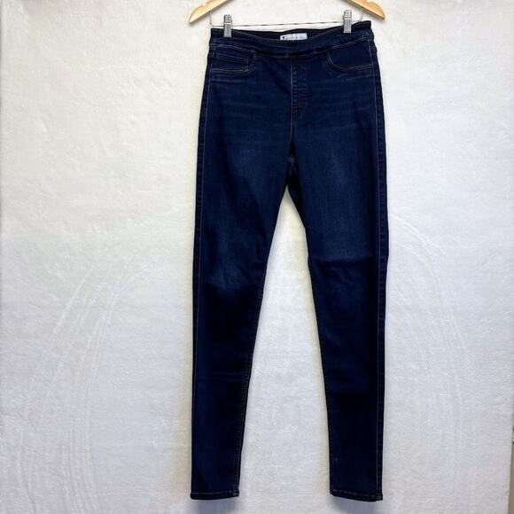 American Tall Blue Denim Jegging Jeans Mid Rise Dark Wash Size MT M TALL - Picture 2 of 12
